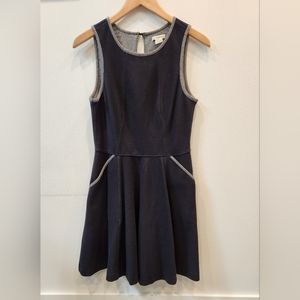 Club Monaco Fit and Flare Sleeveless Dress, Charcoal Grey, Size US 6